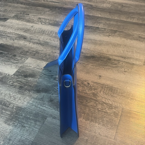 Luxury Blue Women's Tote Bag 13 x 11 x 6 - Picture 3 of 5